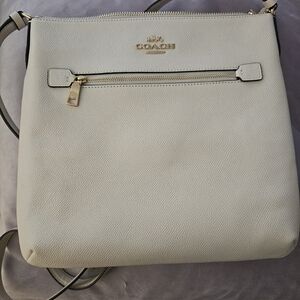 New Coach White Rowan File Crossbody Bag